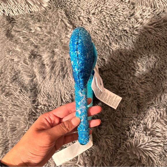 Disney Mickey Minnie Ears Aqua Blue Rhinestone Studded Satin Bow - Picture 3 of 6